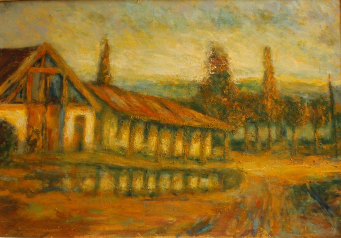 Machalí, la Hacienda — oil painting by Waldo Nahuel